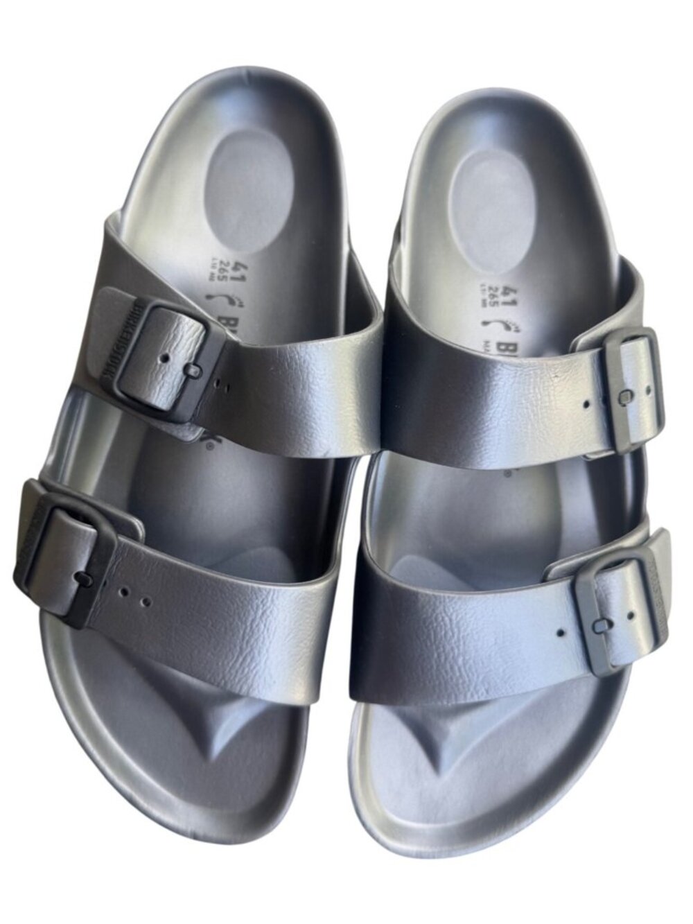 Birkenstock Arizona EVA Gray Unisex Sandals Slip Ons Lightweight EU 41 W 10/M 8
